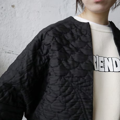 TOWAVASE silk quilt jacket (black)
