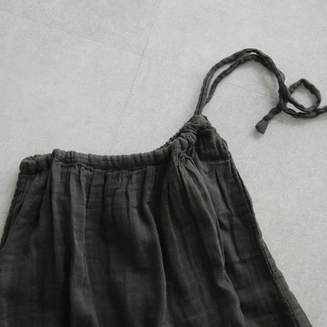 organic cotton long skirt charcoal gray