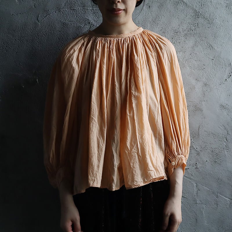 R&D.M.Co- khadi cotton gather smock (cameo) |