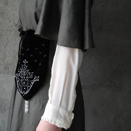 NOTA bell sleeve dress + purse  khaki