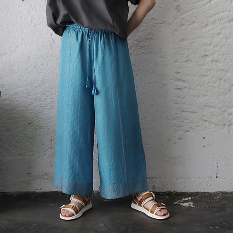 TOWAVASE silk pants Bonbon (blue)