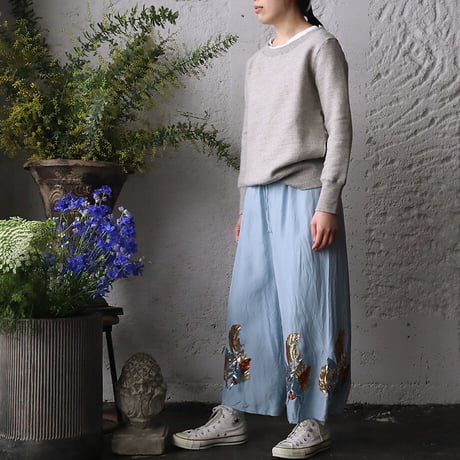 TOWAVASE Aile silk pants (blue)