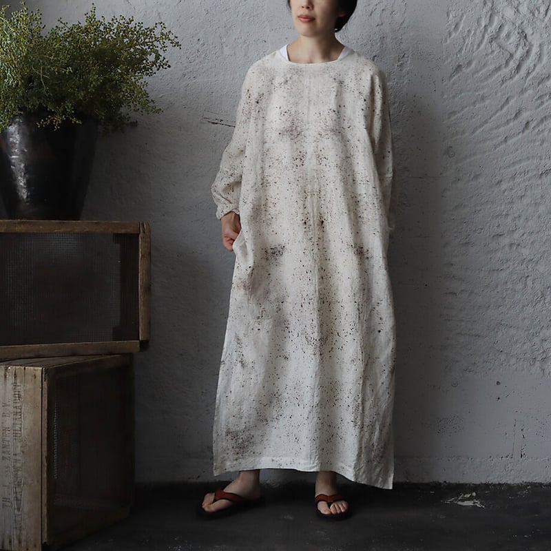 tabrik タブリク　ワンピース　ドレス Tabrik linen tassel dress (logewood) | nii-B |