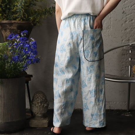 TOWAVASE Frais linen pants (blue)