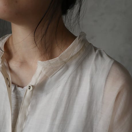 Tabrik  organdy  shirt dress (ivory)