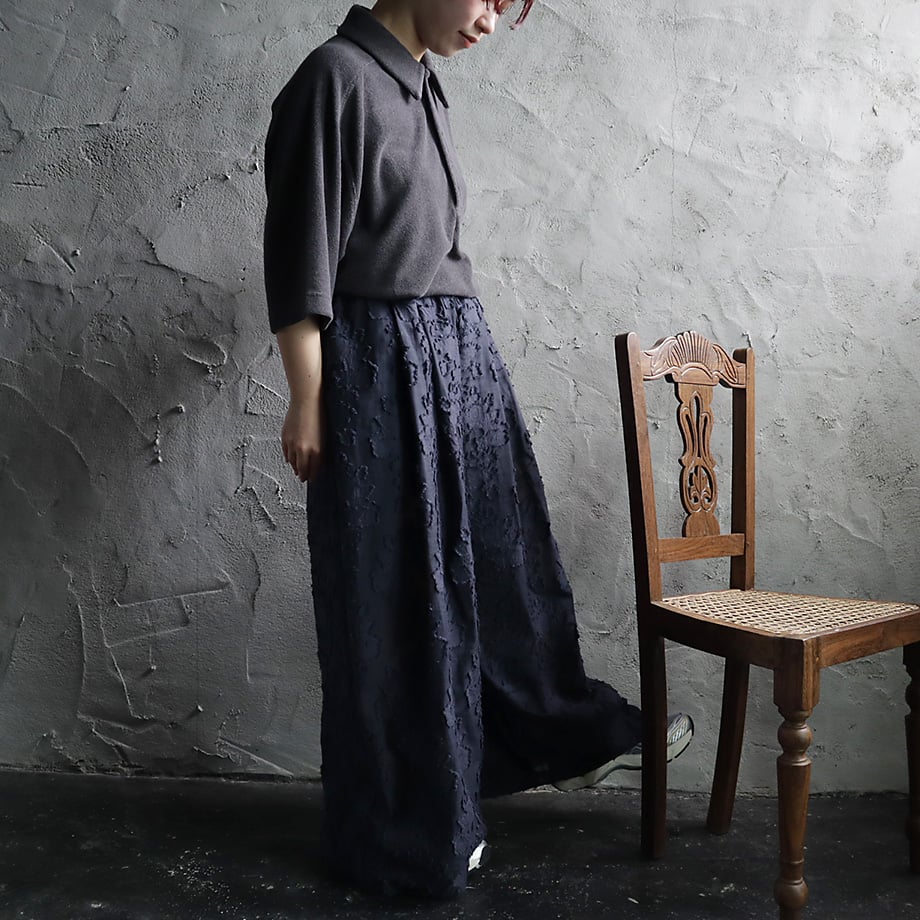 ànuke pile polo tops (charcoal gray) | nii-B |