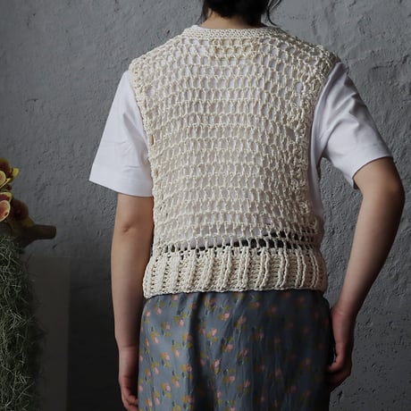 MAYDI knit vest RED (ecru)