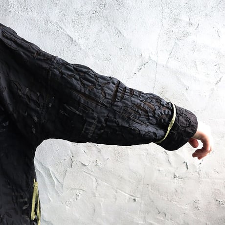 saruche hand cutwork short jacket (black)