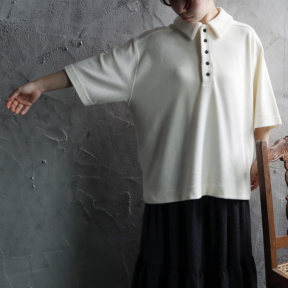 anuke アンヌーク Pile Polo Tops ブラウン パイル ànuke online store（アンヌーク） / Pile Polo TopsPile Polo Tops