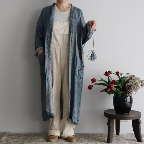 TOWAVASE sarasa silk robe (blue)