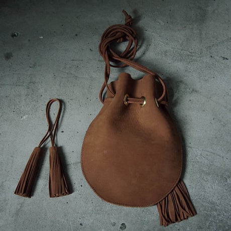 chiihao   round pochette camel