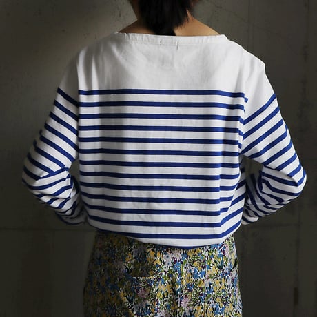 france navy type  border long sleeve shirt