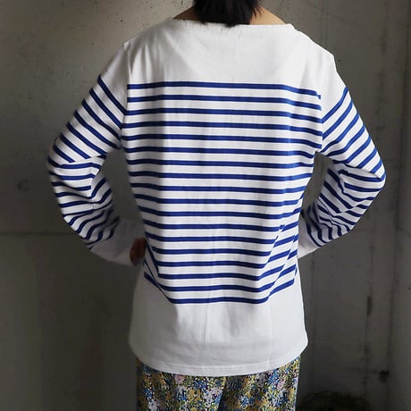 france navy type  border long sleeve shirt