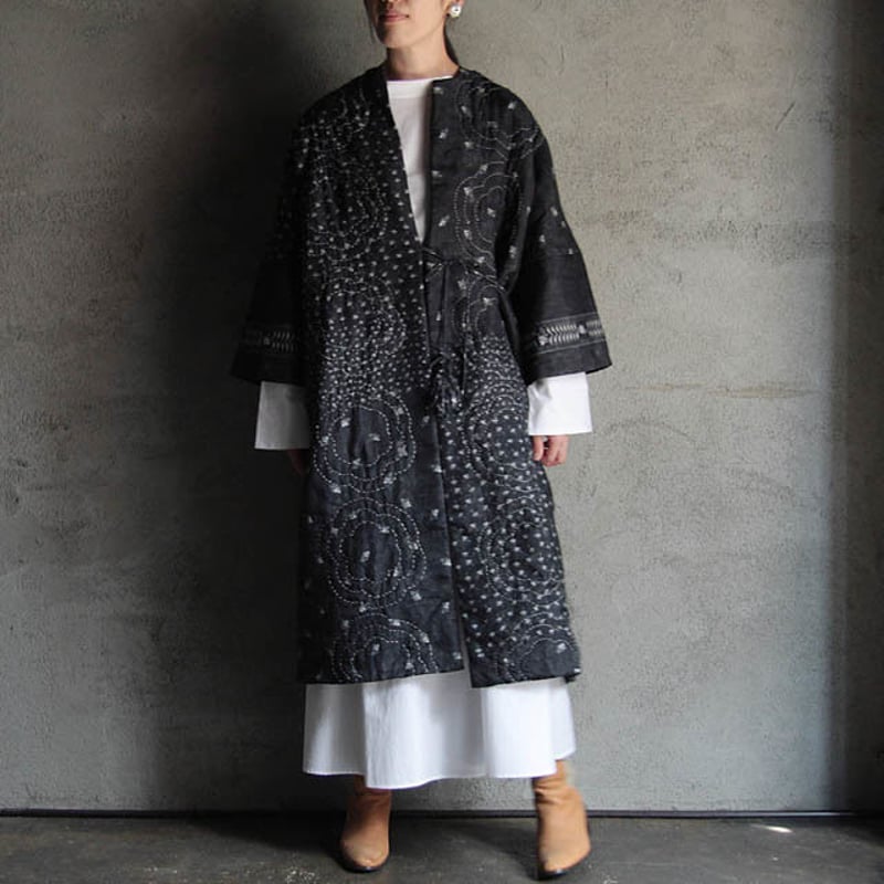 TOWAVASE Aquarelle silk quilt robe | nii-B | WE