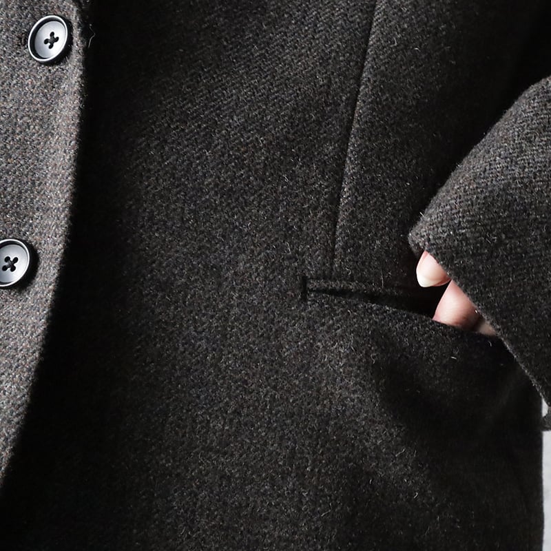 anuke(アンヌーク)ヘリンボーンウールジャケット(未使用) お値引き中】anuke Herringbone Wool Jacket 36 ànuke online store