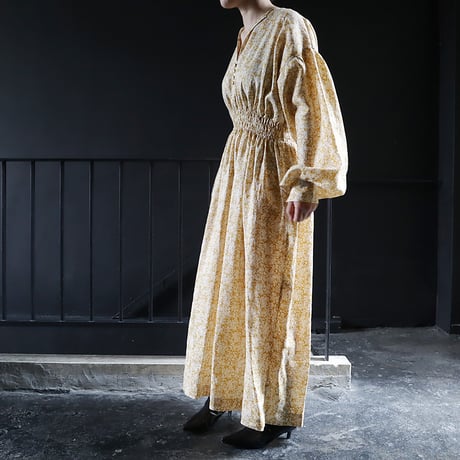 NOTA sicily dress (flower print mustard)