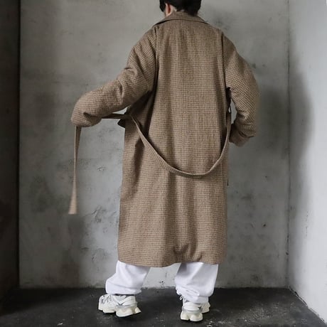 R&D.M.Co- cotton wool wrap coat (check)
