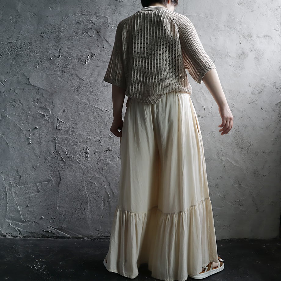 ànuke mesh polo knit (natural) | nii-B | WEBSHOP