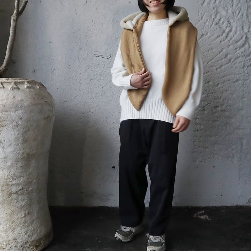 R&D.M.Co- hoodie muffler (beige) | nii-B | WEB