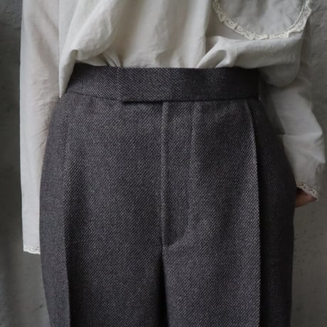 NOTA one tuck straight pants (mix tweed)