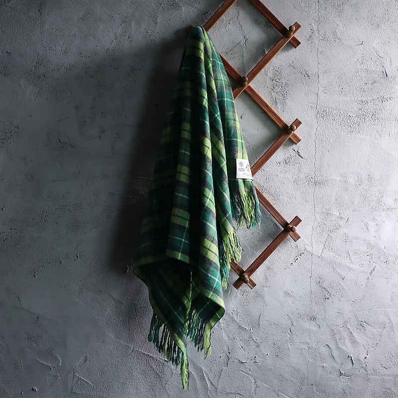 R&D.M.Co- wool blanket (green mix check) | ni