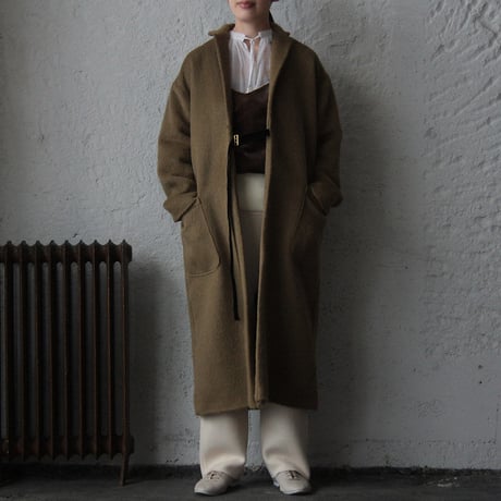 Tabrik alpaca shaggy coat (khaki)