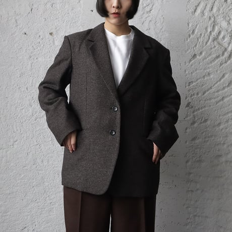 ànuke herringbone wool jacket (brown)