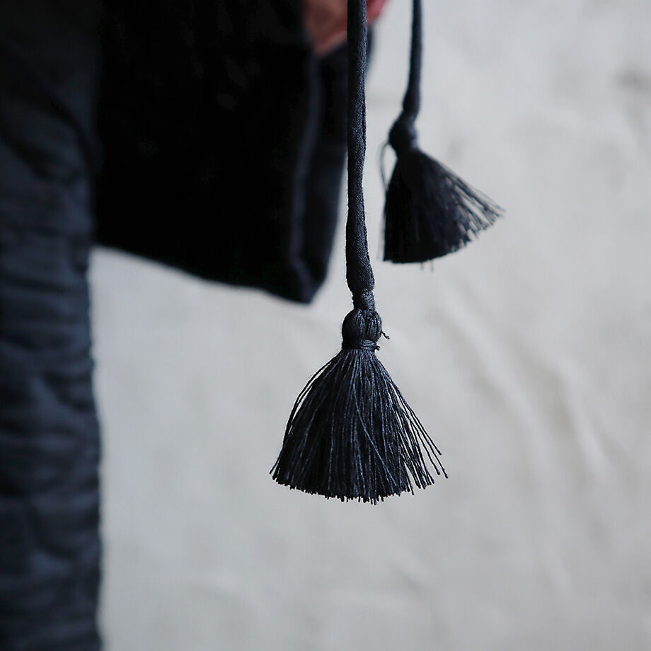 TOWAVASE silk quilt robe (black) | nii-B | WEBSHOP