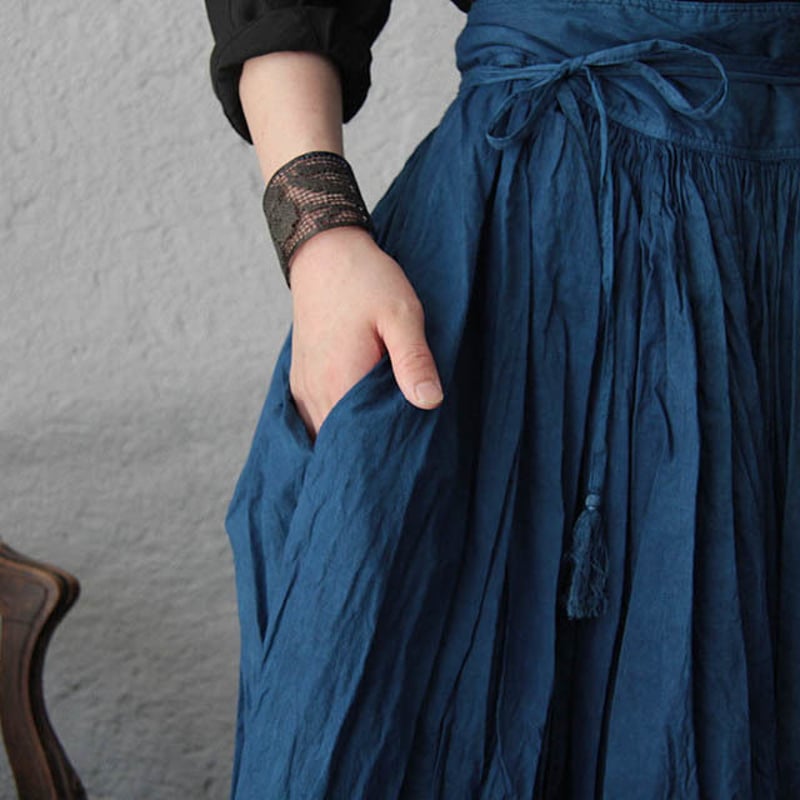 Tabrik gathered skirt (hon-aizome A) | nii-B |