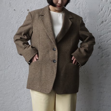 ànuke herringbone wool jacket (beige)