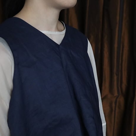 NOTA lace-up gillet (navy)