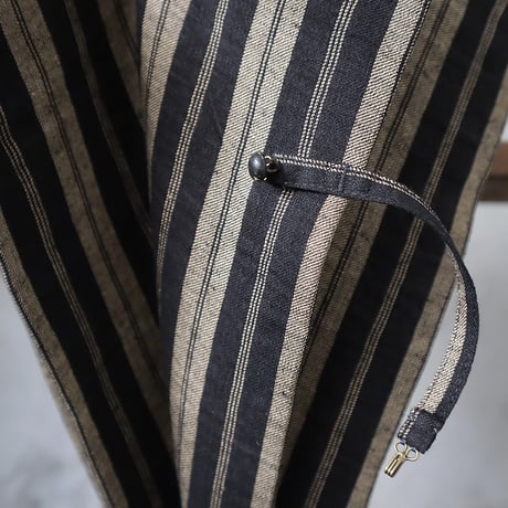 Tabrik parasol with bamboo ring (black x beige stripe)