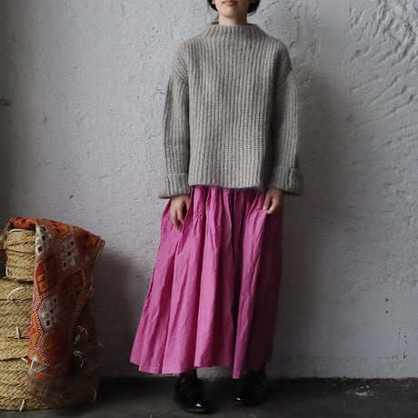 Tabrik gathered skirt (botanical dye pink)