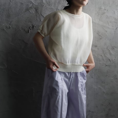 Le pivot ramie short cardigan(ivory)