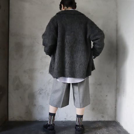 ànuke brashed knit jacket (charcoal)