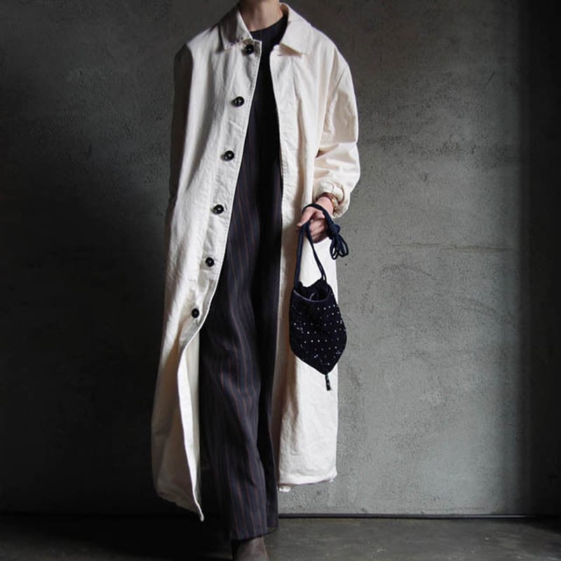 Yarmo long work coat offwhite | nii-B | WEBSHOP