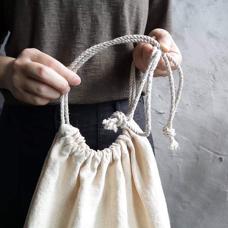 R&D.M.Co- hemp pajamas bag (silver/blue/red) |