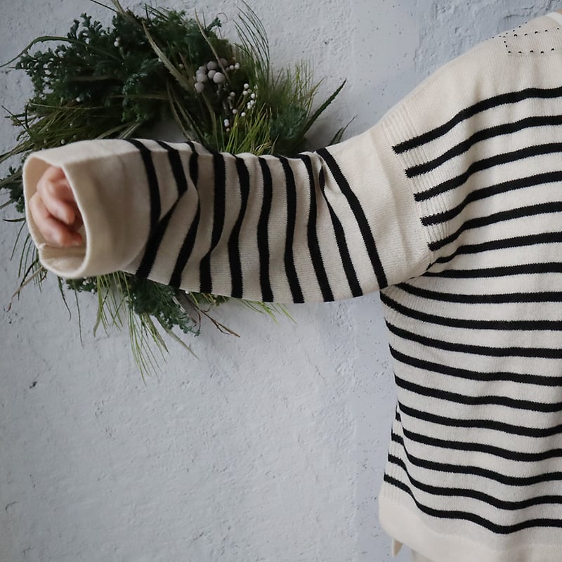 TOWAVASE 今期新品Basque pullover ivory×black TOWAVASE Basque pullover (ivory x black) | nii-