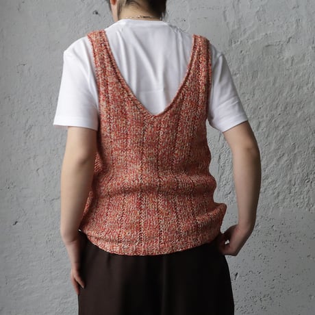 Tabrik knit vest (orangemix)