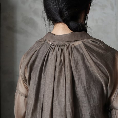 Tabrik  organdy gather one piece (olive)