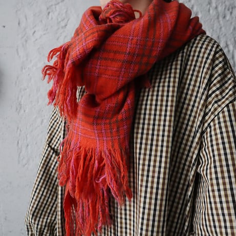 R&D.M.Co-  wool blanket  (orange x pink)