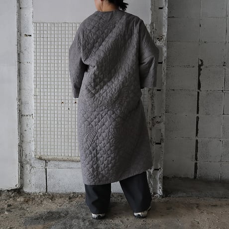 TOWAVASE khadi cotton quilt robe (gray)