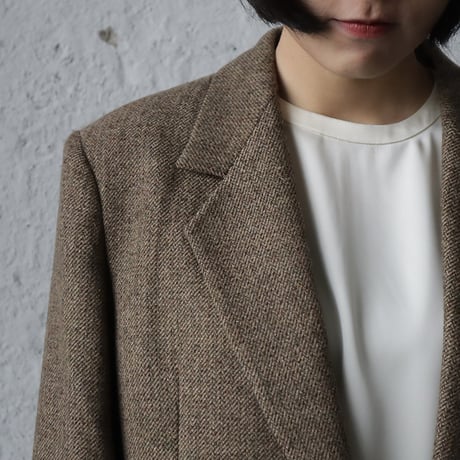 ànuke herringbone wool jacket (beige)