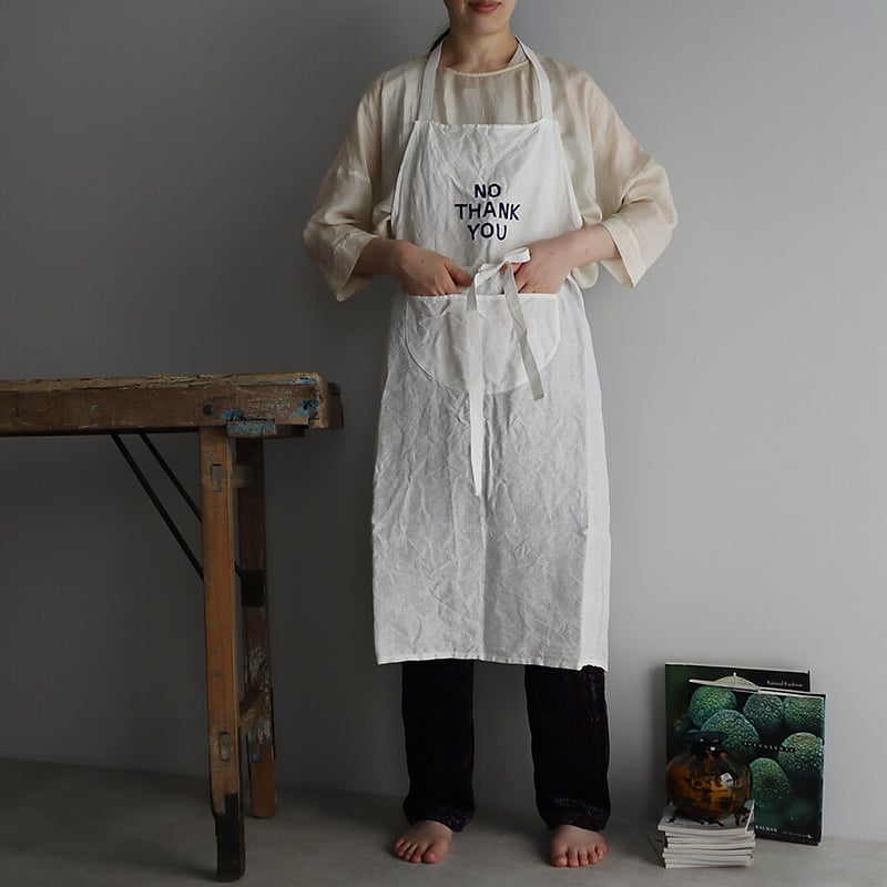 R&D.M.Co- linen apron | nii-B | WEBSHOP