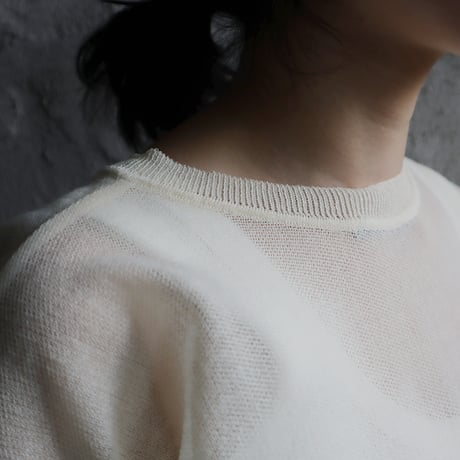 Le pivot ramie short cardigan(ivory)