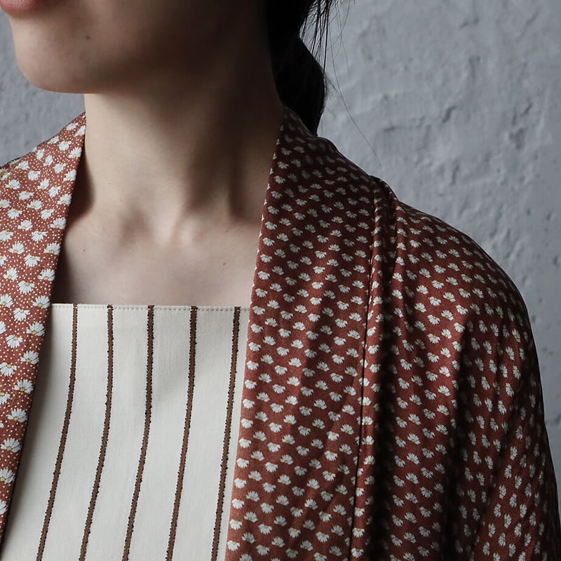 TOWAVASE sarasa silk robe (camel) | nii-B | WEB...