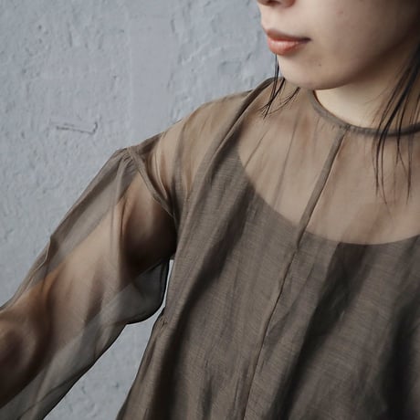 Tabrik  organdy dress (olive)