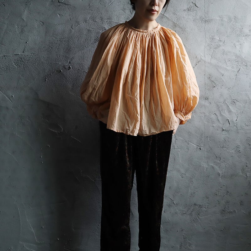 R&D.M.Co- khadi cotton gather smock (cameo) |