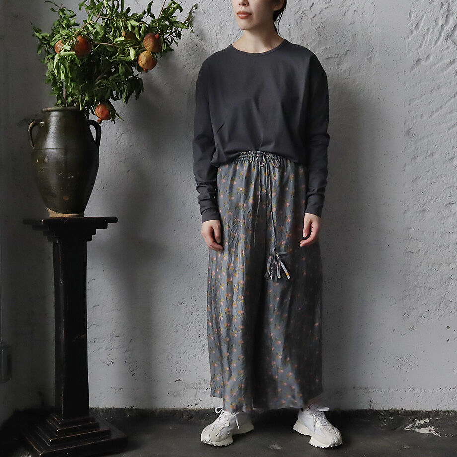 TOWAVASE sarasa silk pants Louis (gray) | nii-B...