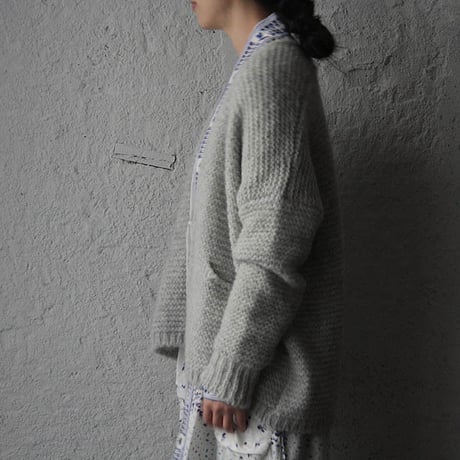 MAISON ANJE knit cardigan glay